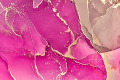 Aussie Decor Transfers Poster Print Gold Magenta Alcohol Ink - Not Your Average Poster Print!