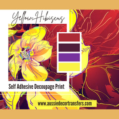 Yellow Hibiscus Peel & Stick Vinyl Print