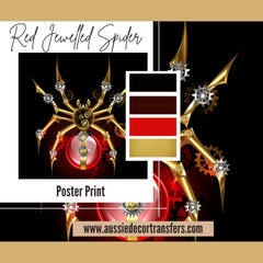 Rote juwelenbesetzte Spinne – kein durchschnittlicher Posterdruck!