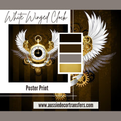 White Winged Clock - Not Your Average Poster Print