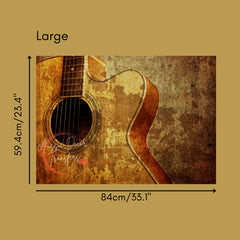 Eine Gitarre mit dem Namen Trigger, selbstklebender Vinyldruck zum Abziehen und Aufkleben