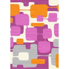 Retro Pink and Orange Abstract - Not Your Average Poster Print - AUS Only