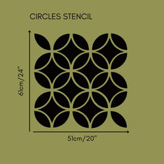 Circles - Extra Large Furniture Stencil