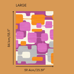 Retro Pink and Orange Abstract - Not Your Average Poster Print - AUS Only