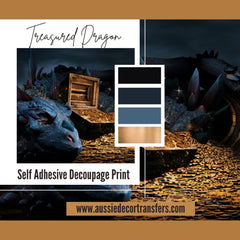 Treasured Dragon Adhesive Peel & Stick Vinyl Print