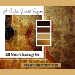 A Guitar Named Trigger Adhesive Peel & Stick Vinyl Print