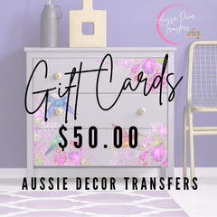 Tarjeta de regalo de transferencias de decoración australiana