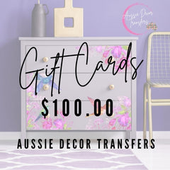 Tarjeta de regalo de transferencias de decoración australiana