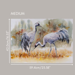 Desert Cranes Adhesive Peel & Stick Vinyl Print