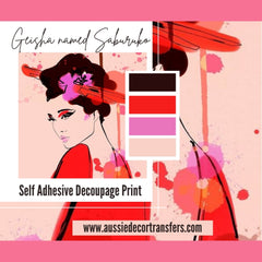 Geisha named Saburuko Adhesive Peel & Stick Vinyl Print