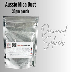 Diamond Silver - Grado cosmético en polvo de mica en polvo australiano