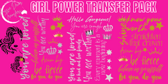 Girl Power Rub on Transfer Furniture & Craft Decals