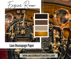Papel para decoupage Engine Room Luxe - ¡Precio reducido!