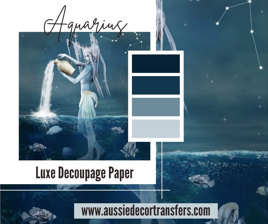 AQUARIUS Luxe Decoupage Paper - 40gsm - Aussie Decor Transfers