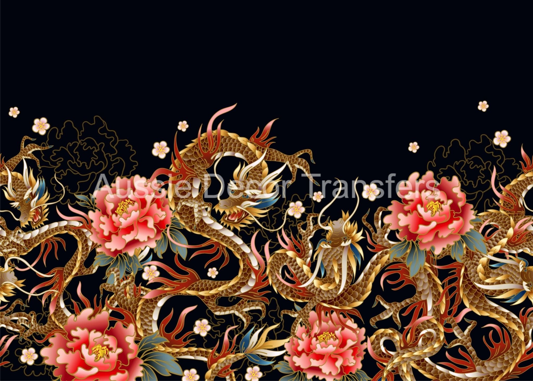 Aussie Decor Transfers Poster Print Chinese Dragon - Not Your Average Poster Print! - AUS ONLY