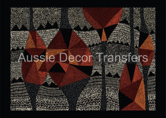 Aussie Decor Transfers Poster Print Dot Painting Gourds - Not Your Average Poster Print! - AUS ONLY