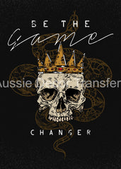 Aussie Decor Transfers Poster Print Game Changer Skull - Not Your Average Poster Print! - AUS ONLY