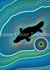 Aussie Decor Transfers Poster Print Platypus Dot Painting - Not Your Average Poster Print! - AUS Only