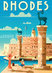 Aussie Decor Transfers Poster Print Rhodes - Not Your Average Poster Print! - AUS Only