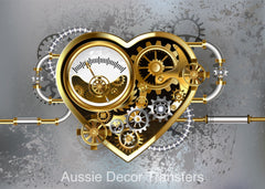 Aussie Decor Transfers Poster Print Steampunk Heart - Not Your Average Poster Print! - AUS Only