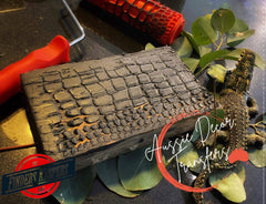 Crocodile/Snake Skin Patterned, 3D Textured Rubber Roller - AVAIL UK ONLY - Aussie Decor Transfers