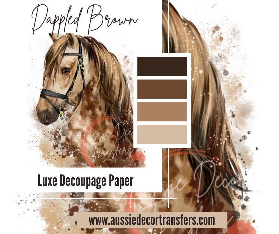 Dappled Brown - Luxe Decoupage Paper 40gsm - Aussie Decor Transfers