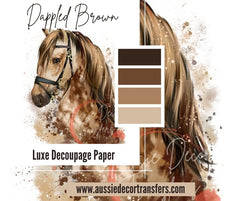 Dappled Brown - Luxe Decoupage Paper 40gsm - Aussie Decor Transfers
