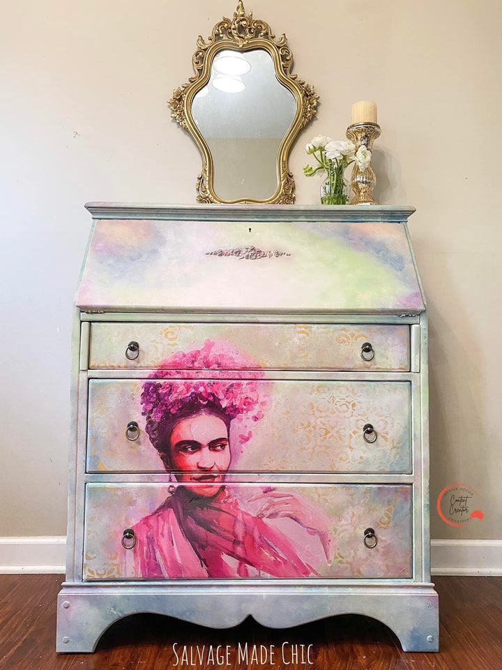 Frida in Pink - Luxe Decoupage Paper - 40gsm - Aussie Decor Transfers