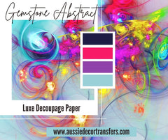 Gemstone Abstract - Luxe Decoupage Paper - 40gsm - Aussie Decor Transfers