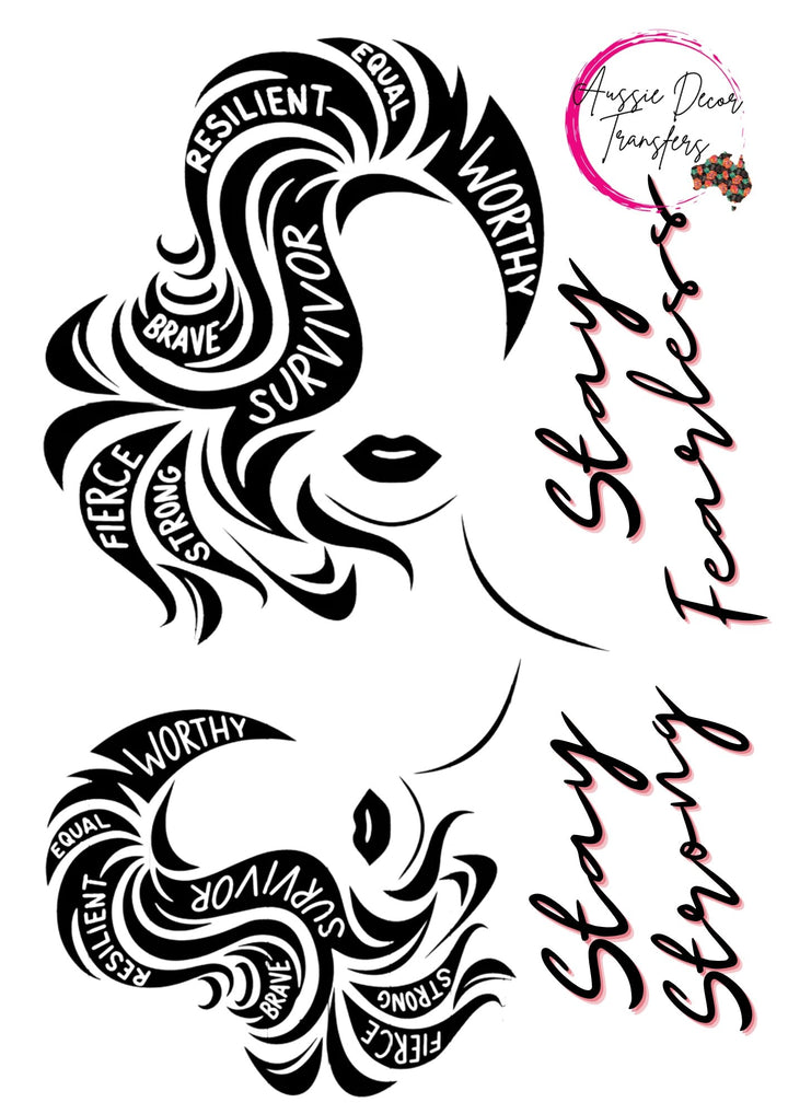 Girl Power Dry Rub Transfer Pack - Aussie Decor Transfers