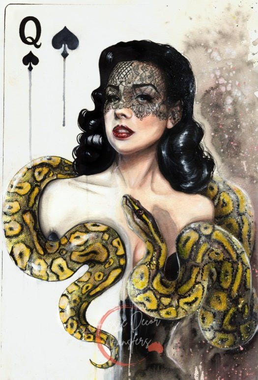 Queen of Spades - Luxe Decoupage Paper - 40gsm - Aussie Decor Transfers