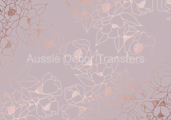 Aussie Decor Transfers Rose Gold Rosettes - Not Your Average Poster Print! - AUS Only