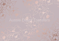 Aussie Decor Transfers Rose Gold Rosettes - Not Your Average Poster Print! - AUS Only