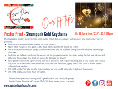 Steampunk Gold Key Chains - Poster Print - Aussie Decor Transfers