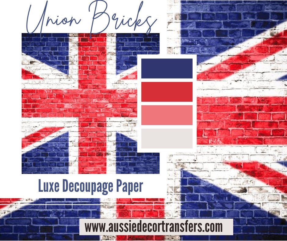 Union Bricks - Luxe Decoupage Paper - 40gsm - Aussie Decor Transfers