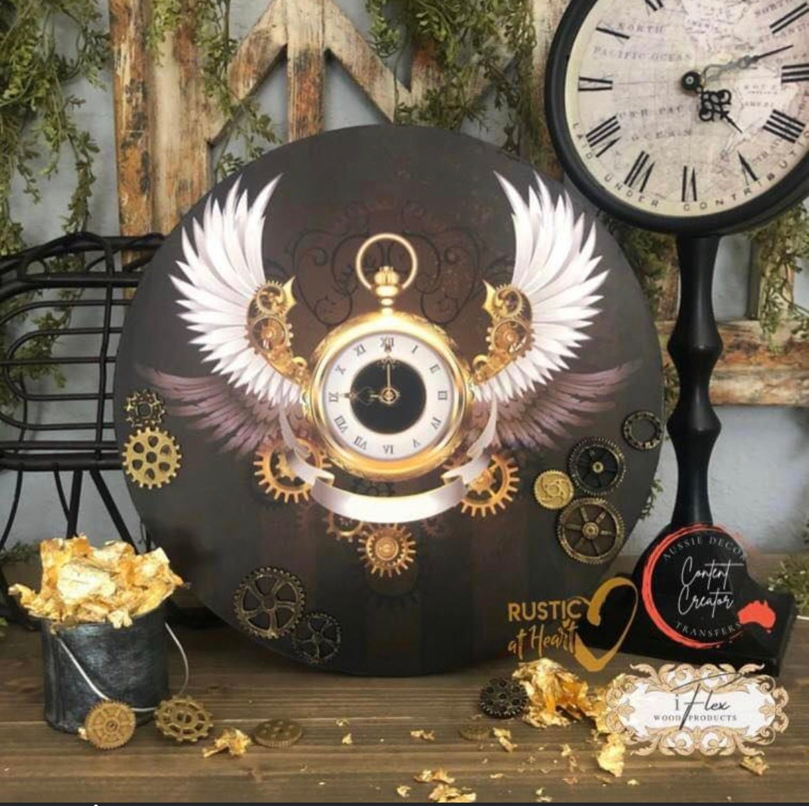 Aussie Decor Transfers Poster Print White Winged Clock - Not Your Average Poster Print!